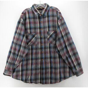 VINTAGE Big Mac Shirt XXL Tall Flannel Plaid 80s 90s JC Penny USA Made